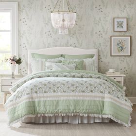 9 Piece Cotton Percale Comforter Set King
