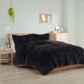 Full/Queen Shaggy Long Fur Comforter Mini Set